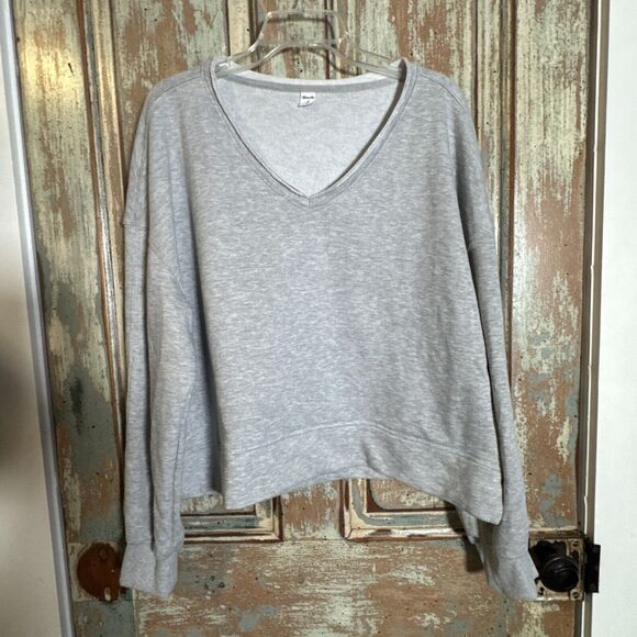 Caracilia Gray V Neck Extra Large Sweatshirt - Picture 5 of 10